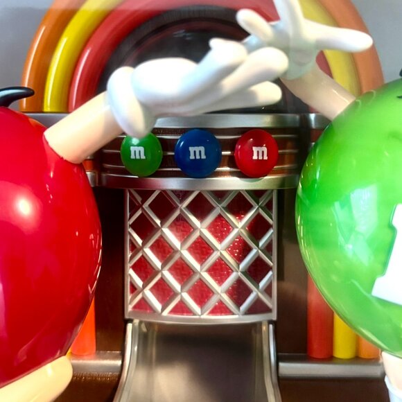M&M's ROCK'N ROLL CAFE DISPENSER Candy M&M Red & Green Characters Minty! 1st ed. - Picture 11 of 13